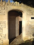 Modern Cotswold stone doorway